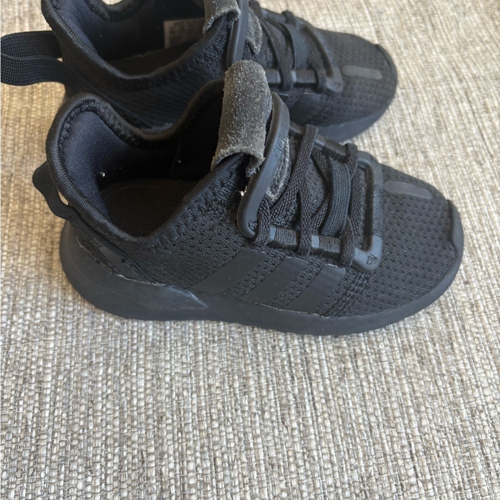 adidas Kids All-Black Knit Sneaker